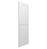 (17) Pairs of 15in. x 48in. Builders Edge Louvered Vinyl Exterior Shutters Pair*White*