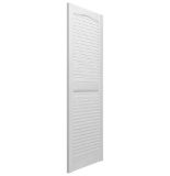 (6) Pairs of 15in. x 36in. Builders Edge Louvered Vinyl Exterior Shutters Pair*White*