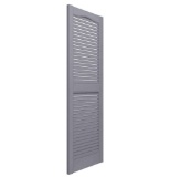 (4) Pairs of 15in. x 60in. Builders Edge Louvered Vinyl Exterior Shutters Pair*Paintable*
