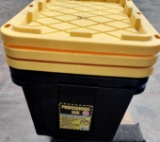 (3) 27 Gallon Professional Grade Storage Boxes with Lids