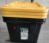 (3) 27 Gallon Professional Grade Storage Boxes with Lids