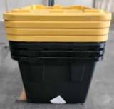 (4) 27 Gallon Professional Grade Storage Boxes with Lids