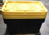 (4) 27 Gallon Professional Grade Storage Boxes with Lids