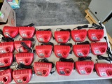(20) Milwaukee M12 Lithium-ion Battery Chargers