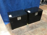 (2) Powder Coated Aluminum Locking Boxes with Bottom Hinges*WITH KEY*