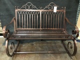 Bronze Painted Metal Rocking Bench