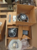 Lot of (3) Boxes of Assorted P.A. Speakers