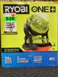 Ryobi 18v Portable Bucket Top Misting Fan Kit*COMPLETE*