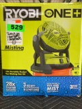 Ryobi 18v Portable Bucket Top Misting Fan Kit*COMPLETE*