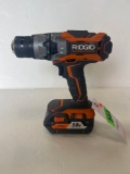 Ridgid 18V Cordless 1/2 in. Hammer Drill **TURNS ON**