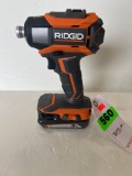 Ridgid 18V 1/4in. Impact Driver **TURNS ON**