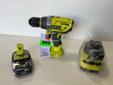 Ryobi 18v 1/2in. Brushless Hammer Drill/Driver Kit*TURNS ON*