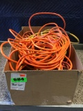 Box lot of(7) assorted extension power cords