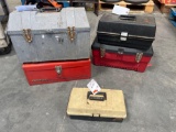 Lot of (5) Assorted tool boxes