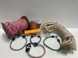 Box Lot of Assorted Bungee Cords and Rope