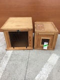 Lot of (2) Wood Sky Kennel Pet Crates