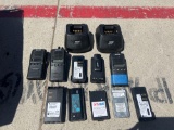 Box Lot of assorted handheld radios and batteries