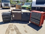 Lot of (4) Assorted Rolling Cabinets