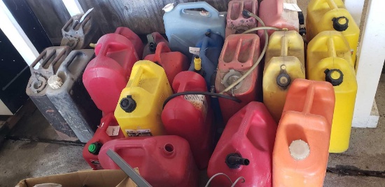 Lot of Assorted Fuel Cans