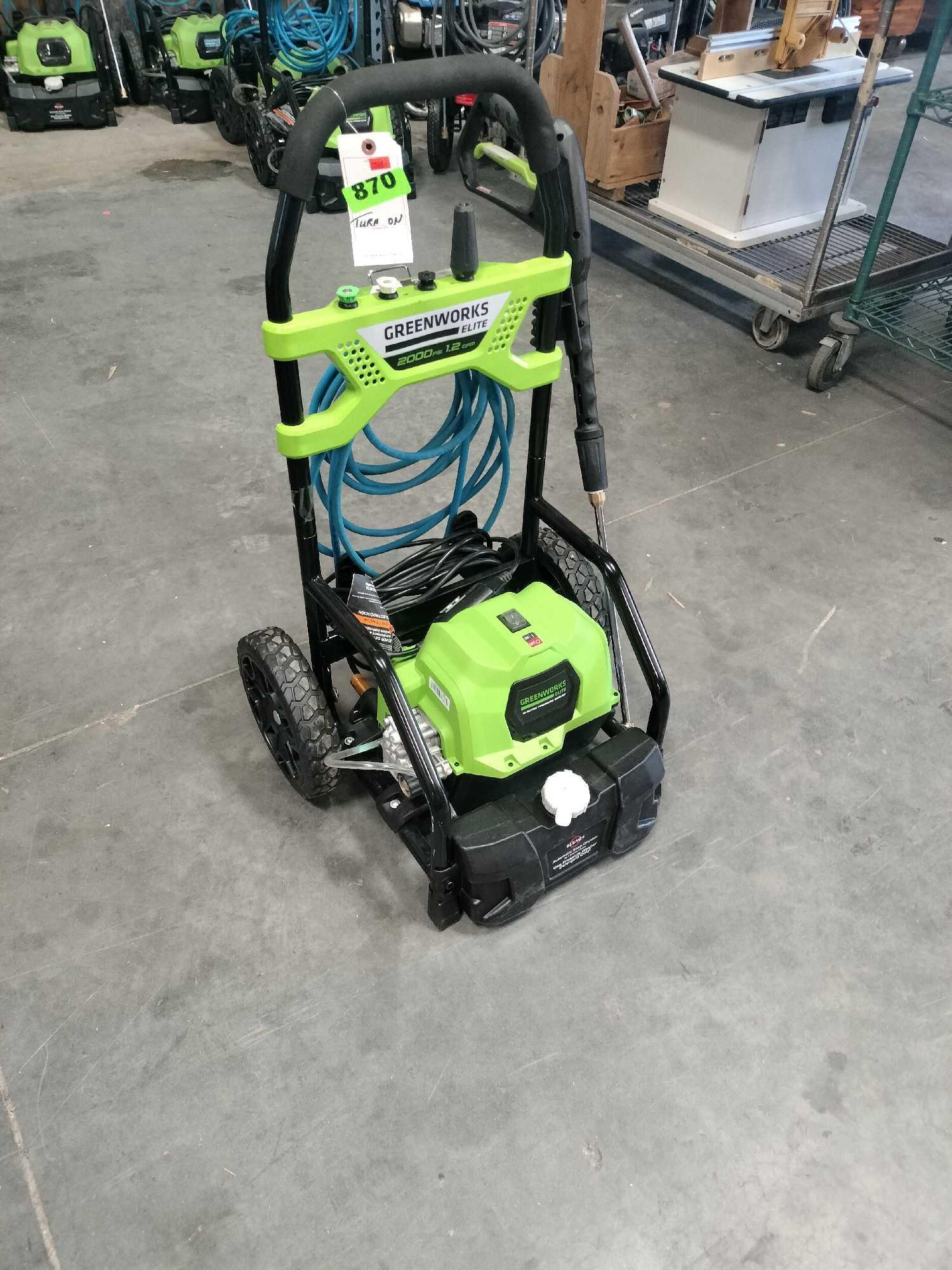 Greenworks Elite 2000 PSI 1.2 GPM Cold Water Proxibid