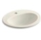 Kohler Pennington 20-1/4in. Drop In Bathroom Sink with 1 Hole Drilled and Overflow