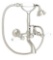 Rohl Exposed Wall Mount Tub Filler With Handshower - Polished Nickel