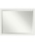Medium Rectangle Matte White Beveled Glass Modern Mirror