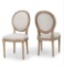 Noble House Phinnaeus Beige Fabric Dining Chairs Set