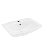 Swiss madison Ceramic Vessel Sink Round Single Faucet Hole in White
