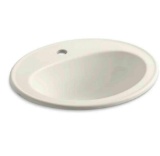 Kohler Pennington 20-1/4in. Drop In Bathroom Sink with 1 Hole Drilled and Overflow