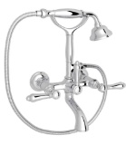 Rohl Exposed Wall Mount Tub Filler With Handshower-polished chrome