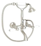 Rohl Exposed Wall Mount Tub Filler With Handshower - Polished Nickel