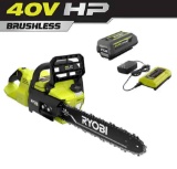 RYOBI 40V HP Brushless 14 in. Battery Chainsaw with 4.0 Ah Battery and Charger*COMPLETE*
