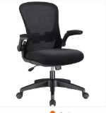 LACOO Black Task Mesh Ergonomic Computer Chair with High Back and Flip-up Armrest