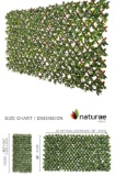 naturae decor Expandable Pvc Trellis Hedges 36in. X 72in. Gardenia Artificial Leaf