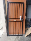 Unique Home Designs 36in. x 80in. Guardian Black Surface Mount Outswing Steel Security Door