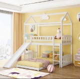 Twin on Twin Bunk Bed With Slide