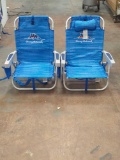 (2) Tommy Bahama Beach Chairs Blue