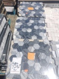 Lot of Bardiglio Grey Marble Hexagon Tile