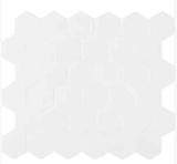 (3) MSI Retro Bianco Hexagon Glossy Porcelain Mesh-Mounted Mosaic Tile