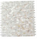 (6) Ivy Hill Tile Mother of Pearl Serene White Bricks Seamless Pearl Shell Glass Wall Mosaic Tile