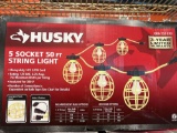 (2) Husky 5 Socket 50ft. String light