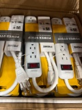 (2) Cases of outlet power strip with 18in. cord, straight plug