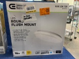 Lot of (3) Commercial Electric 16in. Led round flush mount