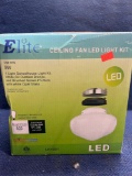 Lot of (9) Elite Ceiling Fan LED Light Kits