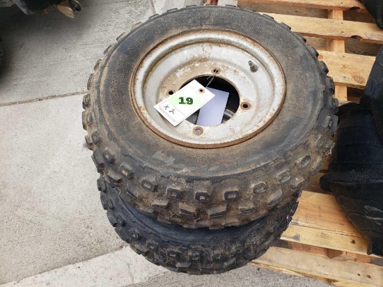 (2) ATV Dirt Style Rims and Tires