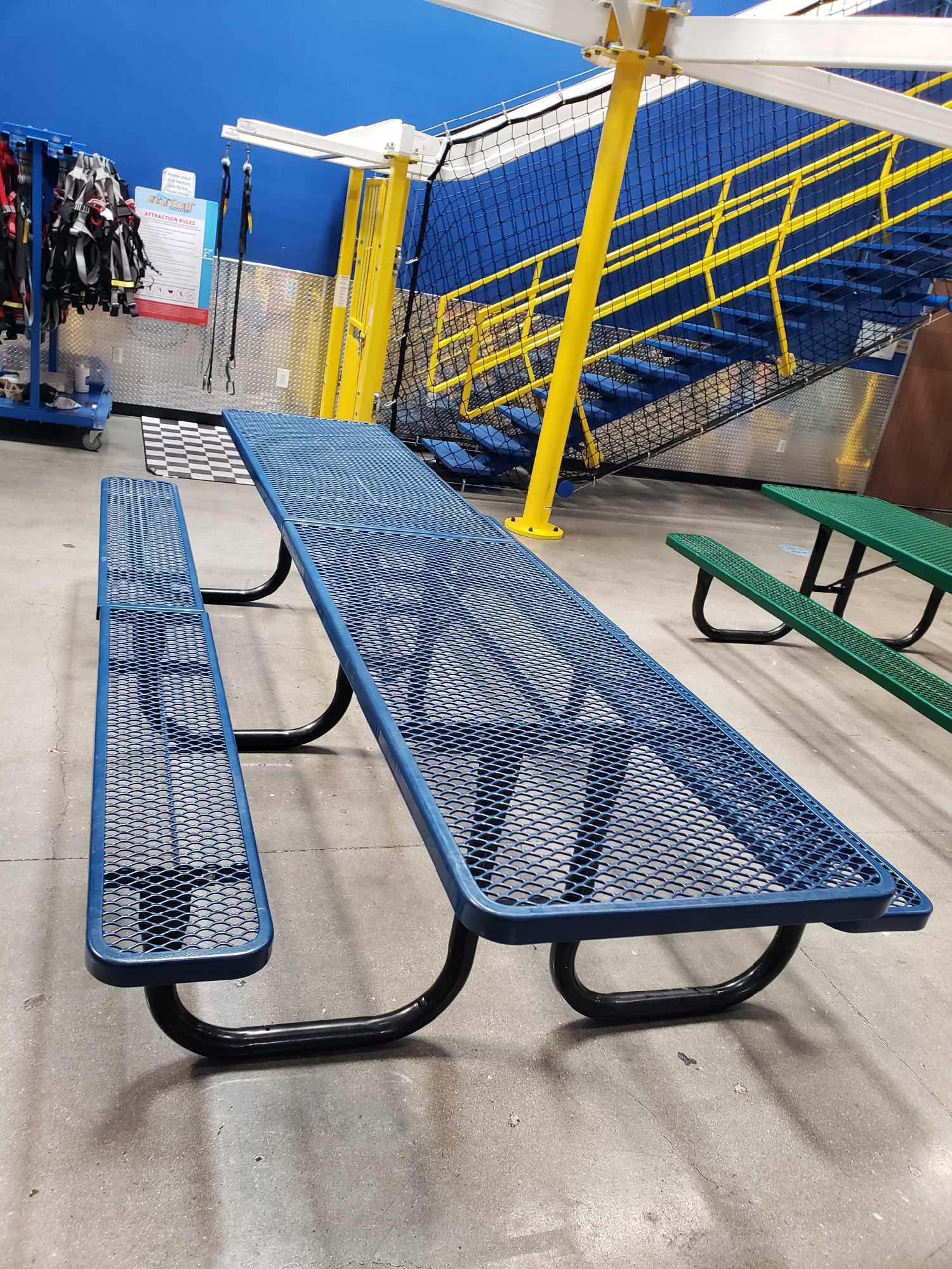 12ft Blue Epoxy Picnic Table Proxibid