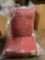 Set of Burgundy Patio Chair Cushions