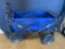 Blue Collapsible Folding Wagon with Big Wheels