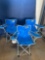 (3) Quik Chair Kids Blue Folding Chairs